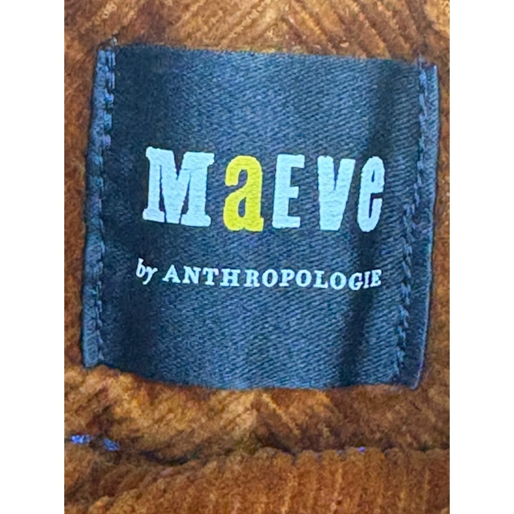 Maeve by Anthropologie The Colette Corduroy Wide Leg Pants 31 Rust Orange - Picture 6 of 13